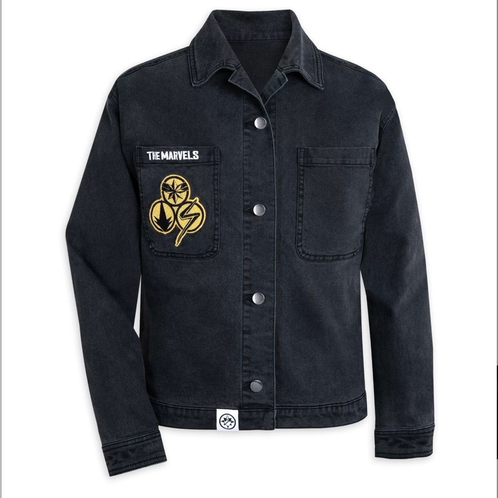 Disney the marvels jean jacket Nwt